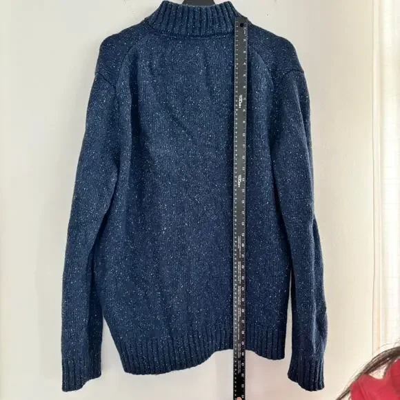 Untuckit Vangone Wool Blend Sweater Mens XL 1/4 Button Lambs Wool Blend - Picture 4 of 10